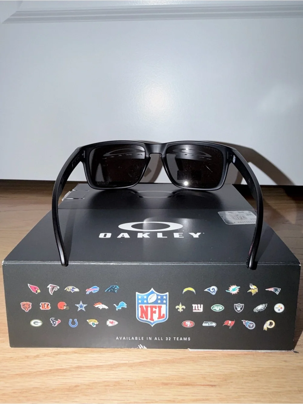 Oakley Steelers Black Frame Sunglasses with Smoke Lenses